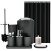 Black Bathroom Accessories Set, 9-Piece Bathroom Accessory Sets Complete with