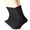 Camano Men's 9202 Socks, (Black 0005), 12/15 Pack of 8