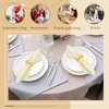 FillTouch 10 Pcs Bow Napkin Rings Gold Bowknot Napkin Rings