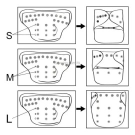 5 Pañales Ecológicos Mixtos Alva Baby  6 Insertos 4 Capas                                                                                             