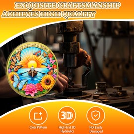 Beautiful Sunflower 4 Year Sobriety Coin, One Day at a Time AA Medallion, Recovery Chip with Token Capsules, AA Coins with Butterfly and Flower Designs, Sobriety Gifts for Men Women