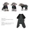Striped Dog Pajamas Soft Stretchy Fashionable 4 Legged Puppy Pajamas