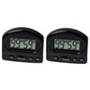 Alipis 2pcs Magnetic Timer Clock with Alarm Large Digital Display
