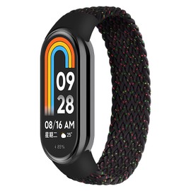 LEIXIUER Braided Solo Loop Band for Xiaomi Smart Band 9 8 Strap Women Men,Soft Elastic Nylon Replacement Wristband for Xiaomi Mi Strap 9/8