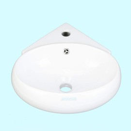 Corner Sink Wall Or Counter Mount Single Hole ASME Compliant Scratch And Stain Resistant Finish