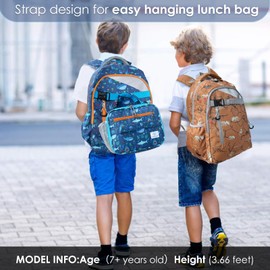 Genteen Kids Backpack for Boys,Boys Backpack for Elementary Middle School,Lightweight School Bags for Boys and Kids Backpacks Boys, with Laptop Compartments Backpack for Kids-Dinosaur