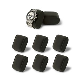 TAWBURY Bayswater Uhrenbox-Kissen, klein, 18 cm Umfang, 5,1 cm Breite, kompatibel mit unserer schwarzen Bayswater Uhrenbox mit 12 Schlitzen, 6 Kissen (Anthrazit)