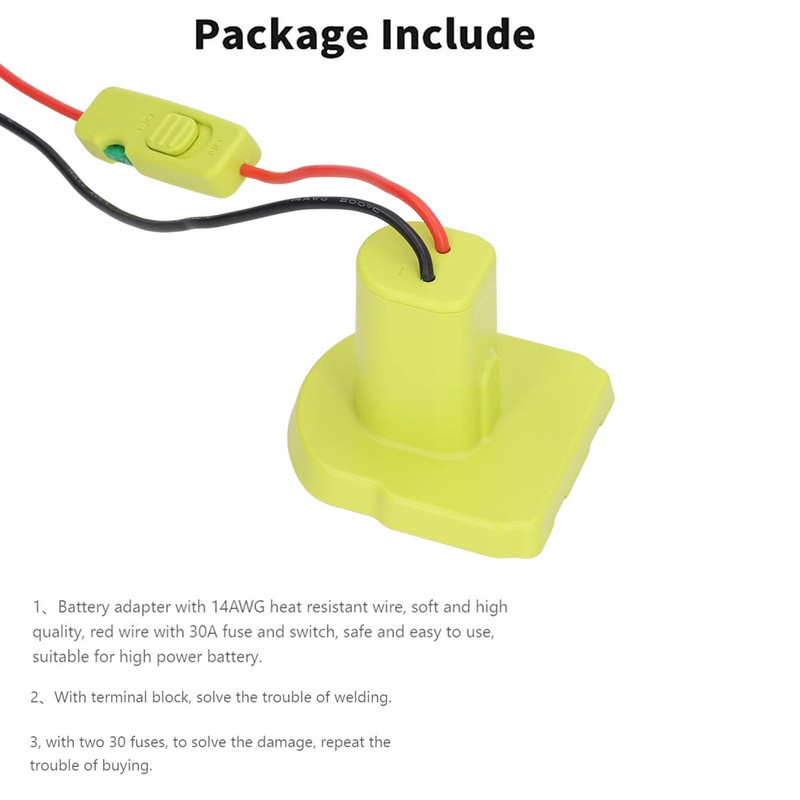 Battery Adapter Over Current Protection Tight Hold Lithium Battery Converter