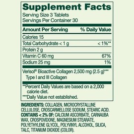 ViT4US Spring Valley Highly Absorbable Collagen + C Tablets for Hair/Skin/Nail Health, 2,500 mg, 90 Count + vit4 Pill Box.