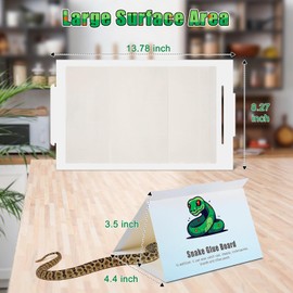Qualirey 4 Pack Snake Glue Trap, 8 x 14 Large Sticky Snake Glue Boards for Inside Outside, Pre Scented Non Toxic Adhesive Traps with Enhanced Stickiness for Mouse Rat Lizard, Pet Safe Easy to Use