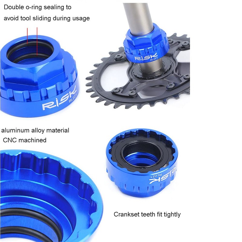 Crank set tool for removing and installing crown rings, direct