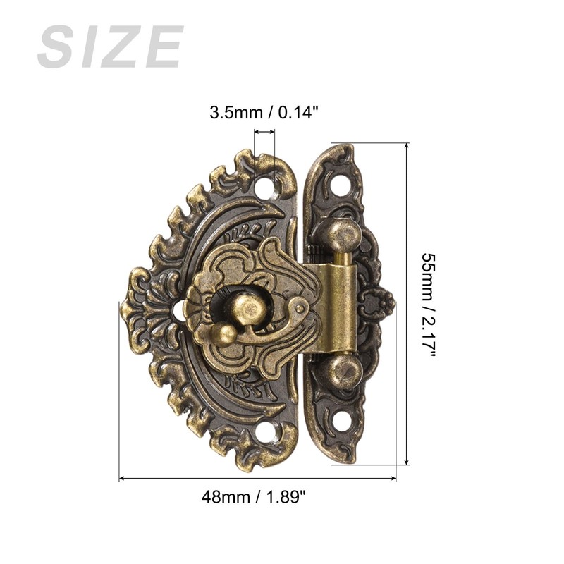METALLIXITY 2pcs 55mm x 48mm Zinc Alloy Toggle Catch Lock