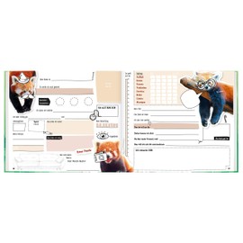 Friendship Book School for Boys and Girls [Tiger] Hardcover Poetry Album, Lovingly and Funny Designed - with Colourful Stickers! by Lernfreunde by Häfft | Sustainable and Climate Friendly