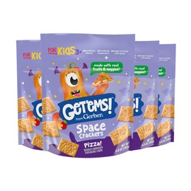 Get'ems! from Gerber Pizza Space Crackers, Kids Snack Made with Real Veggies & Fruits, Iron & Vitamin E - 4 pack
