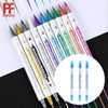 PF Dual-Nip Metallic Marker Pen DM06 Metallic Blue - Gundam Marker Plastic Model Gunpla Painting / PF 듀얼촉 메탈릭 마커펜 DM06 메탈릭 블루 - 건담마커 프라모델 모형 건프라 도색