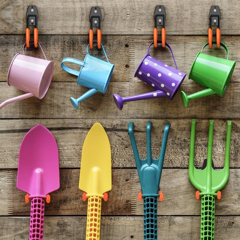 HUPBIPY Heavy Duty Garage Hooks 4 Pack, J Shaped Hanger,