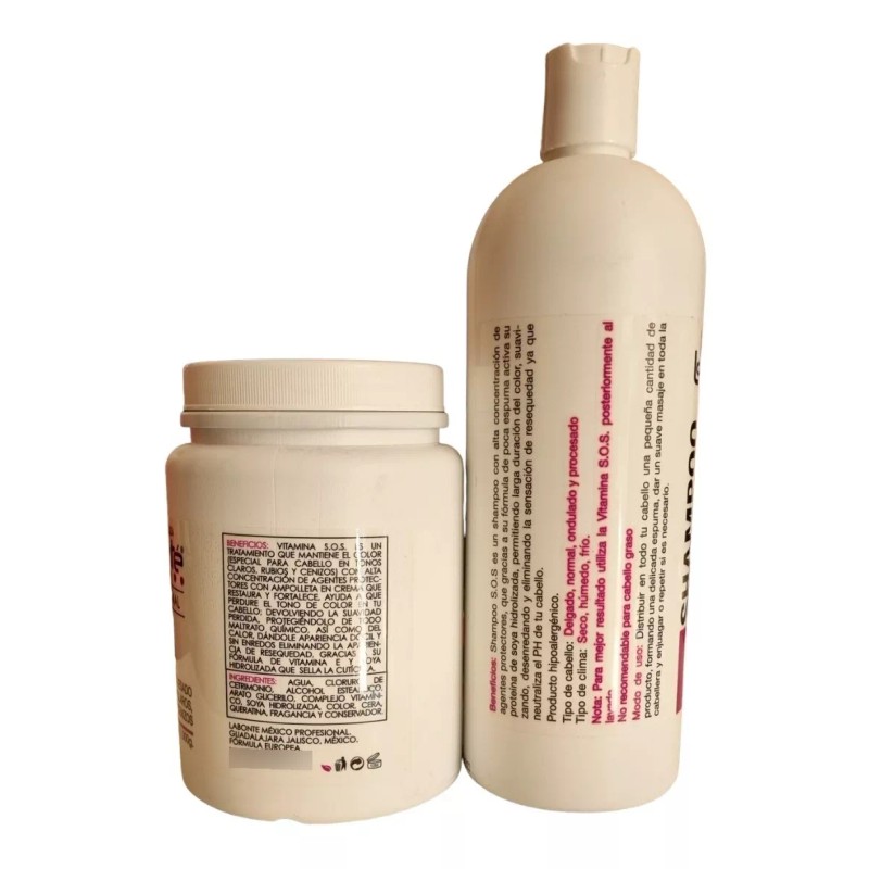 Labonté Shampoo Sos 1lt La Bonté + Vitamina Sos 1kg