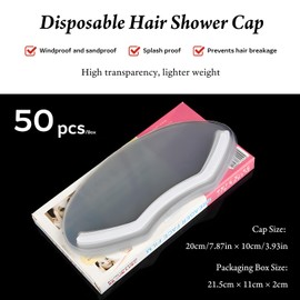WALWAL Pack of 50 Disposable Clear Shower Face Shields Visor Cut Hair Color for Eye Protection after Eyelash Treatment