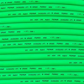 Sky High Car Audio OFC 18 Gauge Primary Wire 100ft (Green)