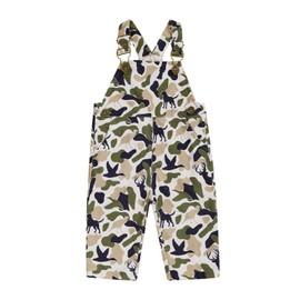 YOKJZJD Newborn Toddler Baby Boy Duck Deer Hunting Corduroy Suspender Pants Bib Overalls Little Hunter Fall Winter Outfits (Khaki, 6-12 Months)