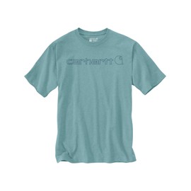 Carhartt Carhartt Men's Core Logo T-Shirt S/S Work Utility, Summer Blue Heather, L