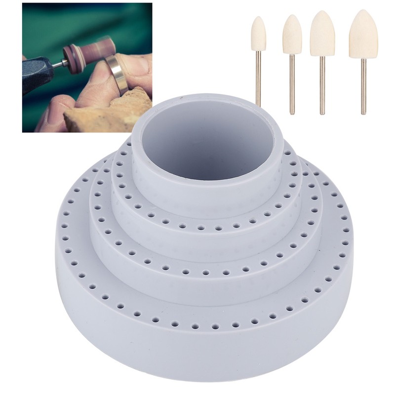 Rotating Round Shape Drill Bit Storage Case Grinding Tool Tip