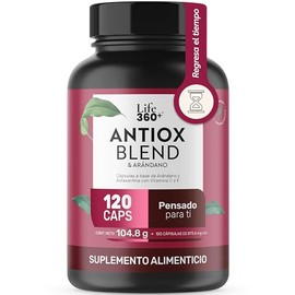 Life 360 Antiox Blend Arándano 120 Cápsulas 873 6mg Por Porción