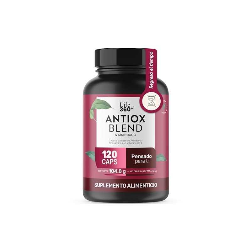 Life 360 Antiox Blend Arándano 120 Cápsulas 873 6mg Por