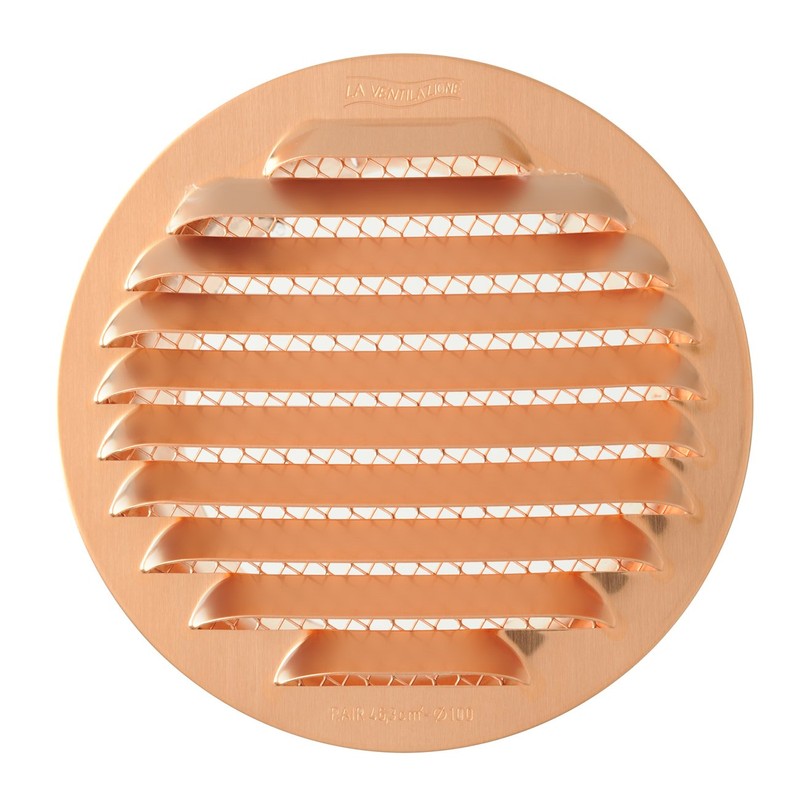 The gtr100r-y Ventilation Grill Round Recessed, Copper, 125 mm