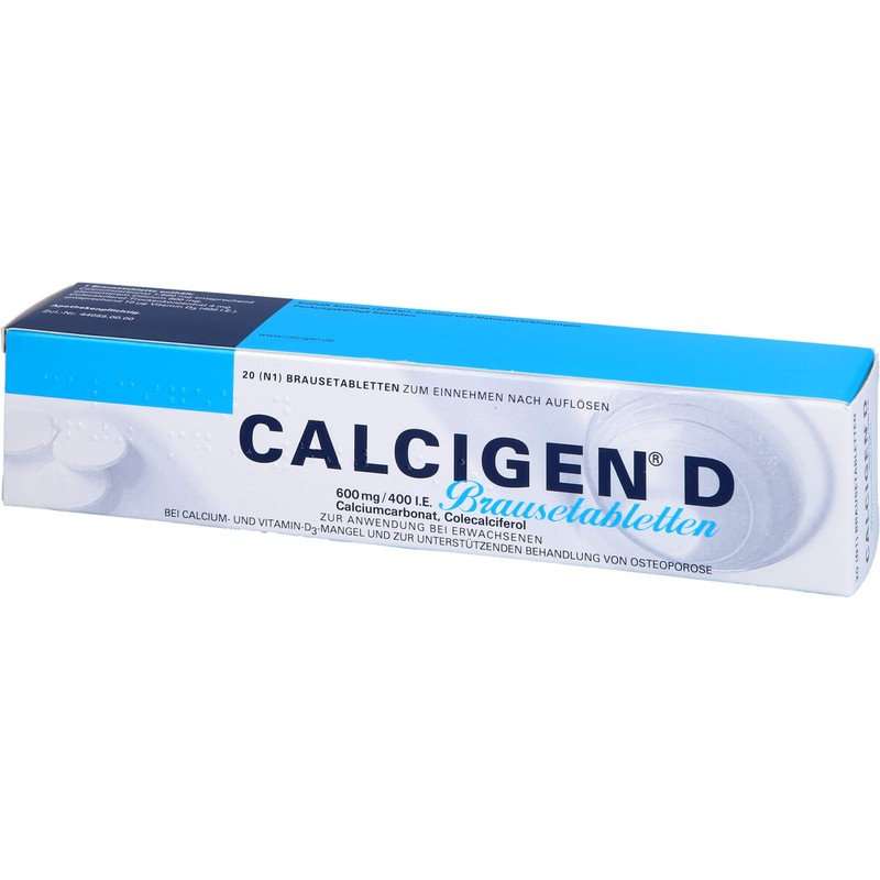 Calcigen D 600 mg/400 IU Effervescent Tablets Pack of 20