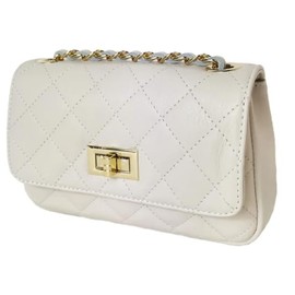 MamaMilano Women/Girls Italian Genuine Leather Cleo Shoulder Bag/Purse/HandBag/Totebag With Beautiful Strap- latte