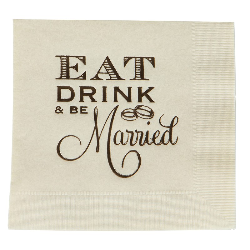 Refrán decorativo desechable para celebración, 25 unidades, Eat Drink &