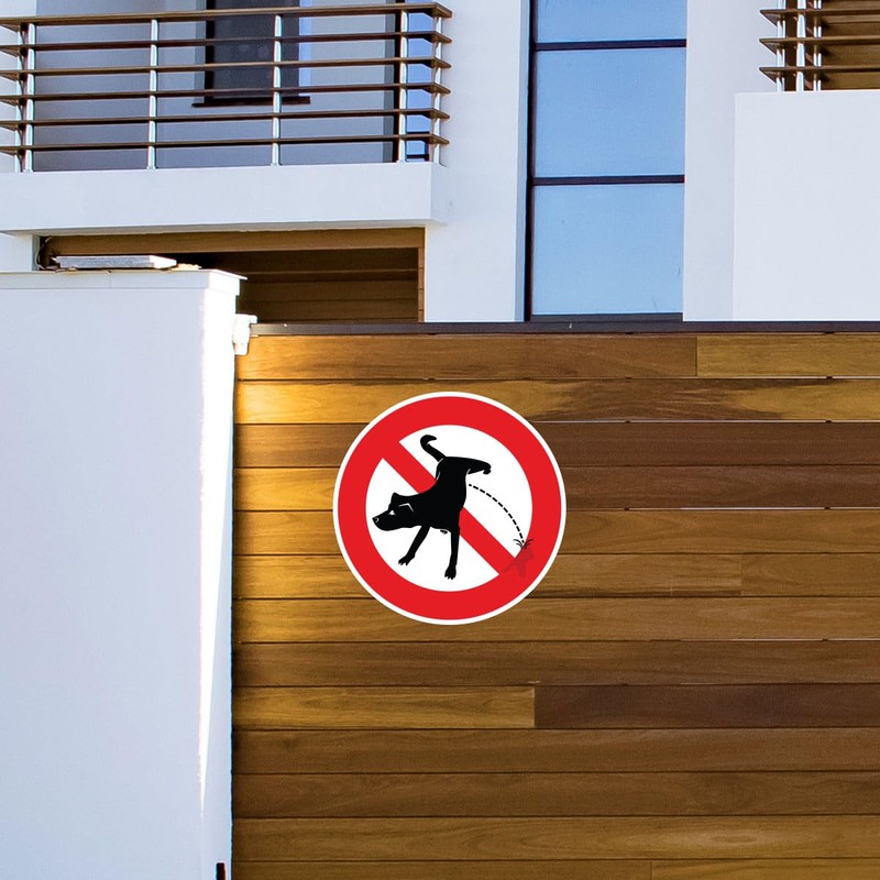 Ambiance Sticker Pipi Dog Sign - Laminated Waterproof & U
