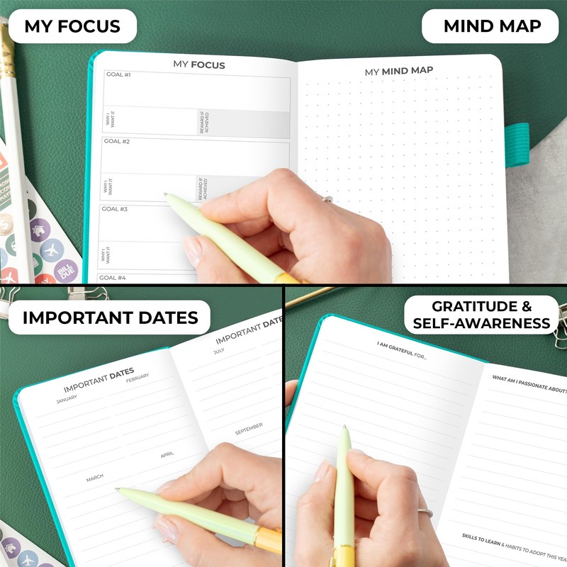 Clever Fox Pocket Planner Weekly – Undated Monthly Goal Planner