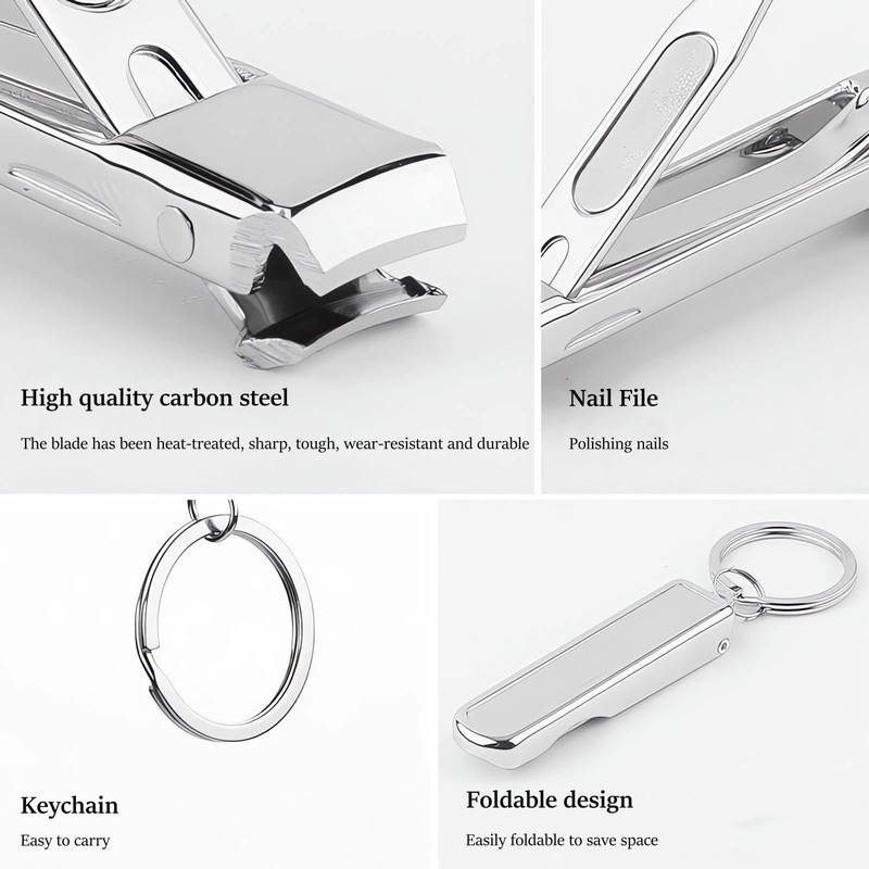 Folding Nail Clippers Portable Nail Clippers with File, Ultra Sharp,