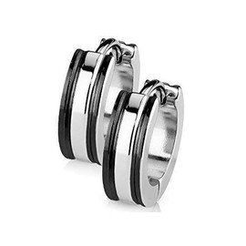 Tapsi´s Coolbodyart® Earrings Stainless Steel Silver with Contrasting Colours of Your Choice Blue, Gold, Black, Rose Gold, Stainless Steel, No Gemstone