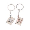 Welim Couples Keychain Lovers Keyring Silver Tone Keyring Message Icon