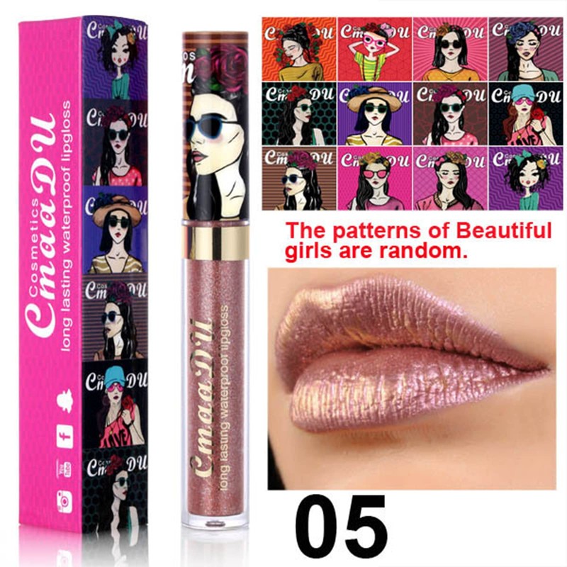 RoseFlower 11 Colours Glitter Lipstick, Glitter Liquid Lipsticks Set, Metallic
