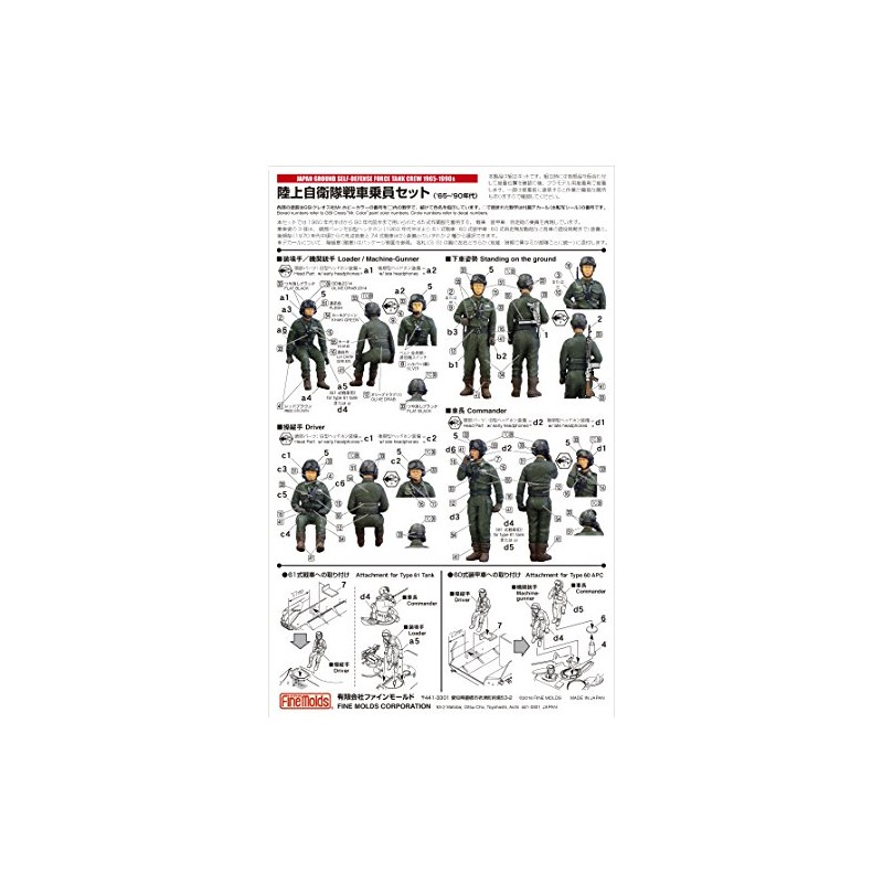 fainmo-rudo 1/35 Land Military Tank Crew Set 1965 – 1990 's Model fm47 