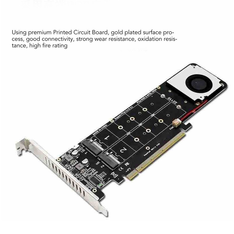 M.2 NVMe SSD Adapter Card Double Side LED Indicator High