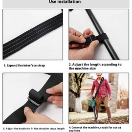 Comfortable Double-Strap Padded Waist Trimmer Shoulder with Durable Material, for Operation Lawn String