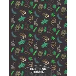 Snakes Knitting Journal: Snake Gifts: Knit Project Journal Notebook Design Planner: Half Graph Paper, Half Lined Paper Paperback: 8.5" x 11"
