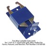 Two Way Lockable Gate Latch, Blue. Perfect for Farms, Pastures,