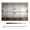 YHTlaeh Bathroom Vanity Light Brushed Nickel Square LED 31.5 inch