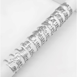 Retro Old English Silver Star Sign Ring - Taurus (20th April - 20th May) - Zodiac Constellation Horoscope Celestial Astrology Jewellery - Women Men Gift