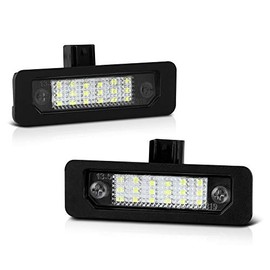 VIPMOTOZ Full LED License Plate Light For Ford Mustang Focus Fusion Flex Taurus Lincoln Mercury - 6000K Diamond White, 2-Pieces Tag Lamp Assembly Replacement