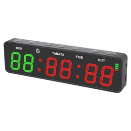 Gym Timer, Training Interval Timer, Stopwatch, Countdown, Large Digital Wall Clock, Large LED Display Wall Clock, Digital Timer for Fitness, Home, Garage, Boxing, Outdoor Sports