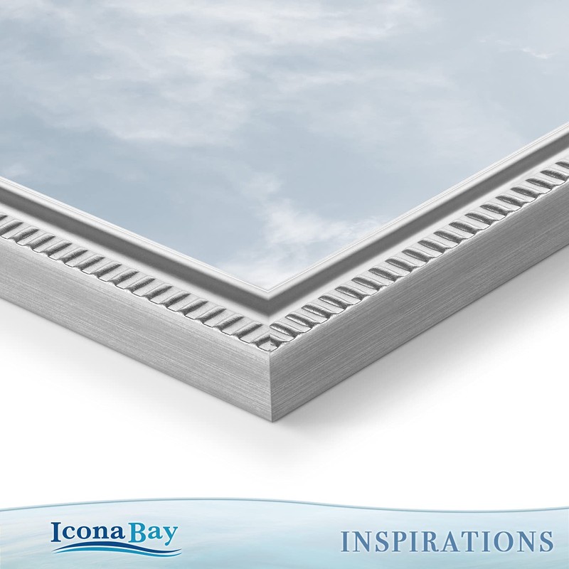 Icona Bay 6x4 Silver Picture Frame Beautifully Detailed Moulding, Contemporary