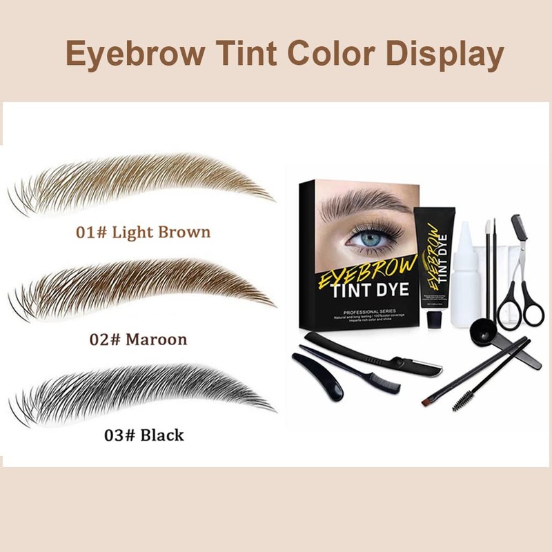 SHEEYOON Eyebrow Dye Kit, Professional Update Formula Brow Eyelash Tint
