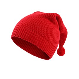 LLmoway Toddler Beanies Girls Infant Boy Knit Hat Kids Christmas Hats Baby Slouchy Cotton Cap Red